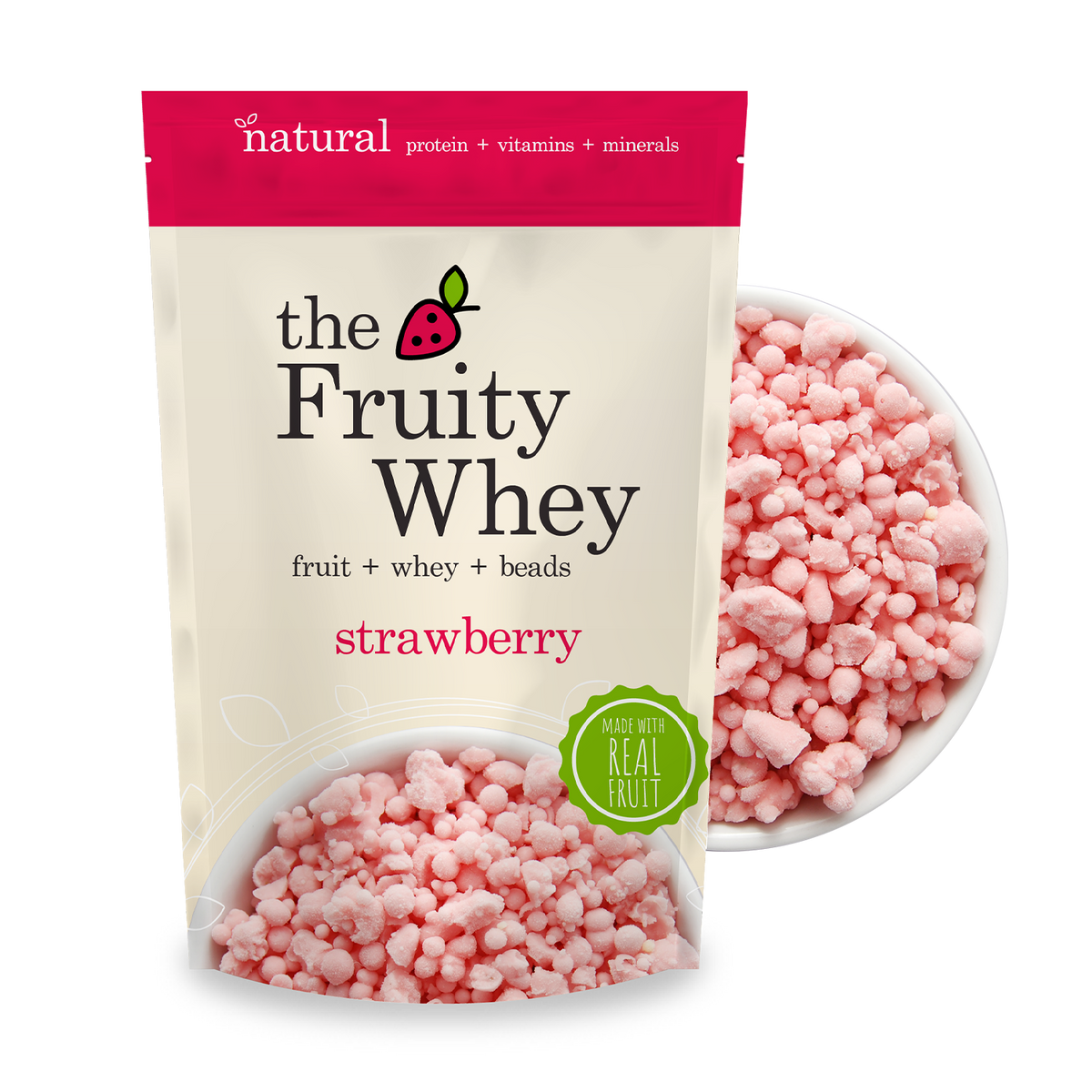 Strawberry Fruity Whey Beads – 40 Below